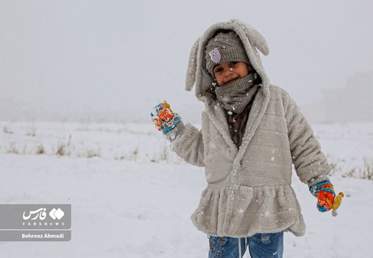 شادی برفی در کرمانشاه