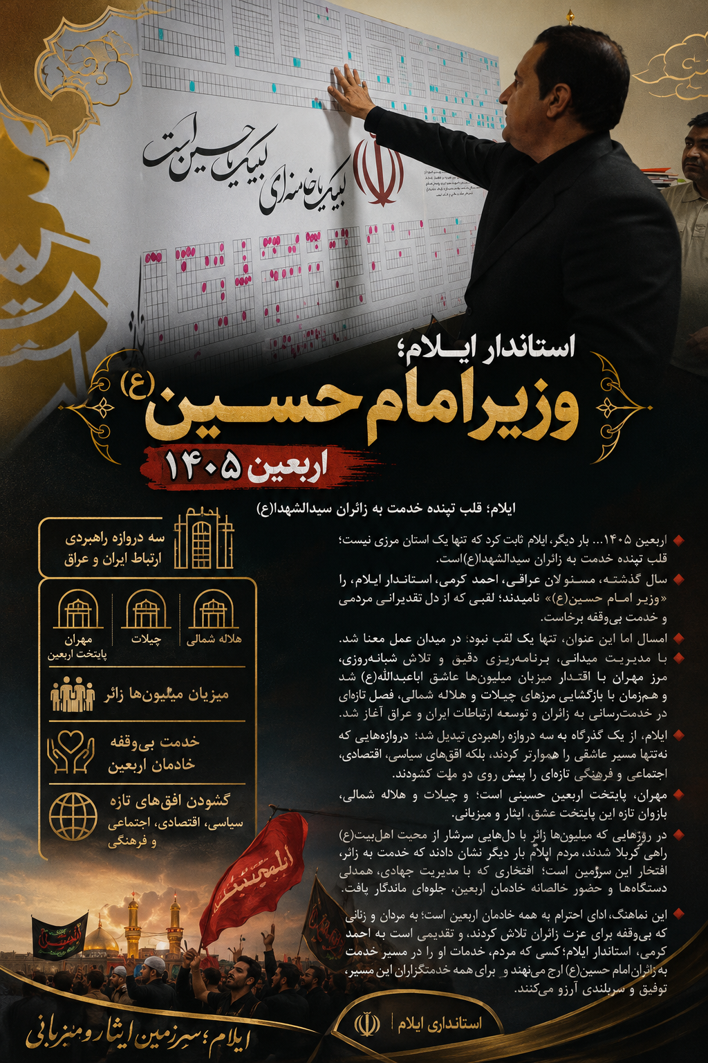 استاندار ایلام؛ وزیر امام حسین(ع)
